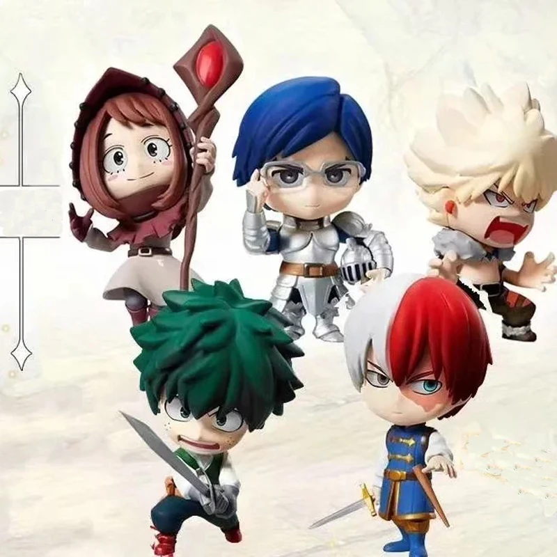 

5 Pcs/set Anime My Hero Academia Katsuki Bakugo Izuku Midoriya Shoto Todorki Ochaco Uraraka Model Toys Action figure toys