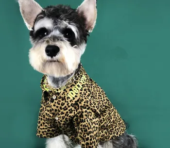 

Fashion pet dog puppy shirts summer clothing clothes for pet leopard