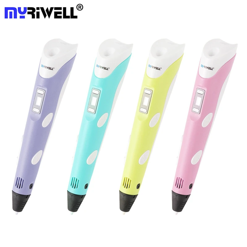 Myriwell 1 75mm ABS PLA 3D Painting Pen LCD Display Filament Adapter Set 18X4 2X3cm Size