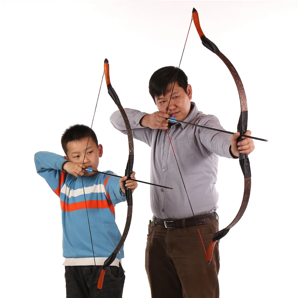 

Toparchery Traditional Archery Hunting Handmade leather Outdoor Shooting Recurve Bow Mongolian Horse Longbow Bowstrings