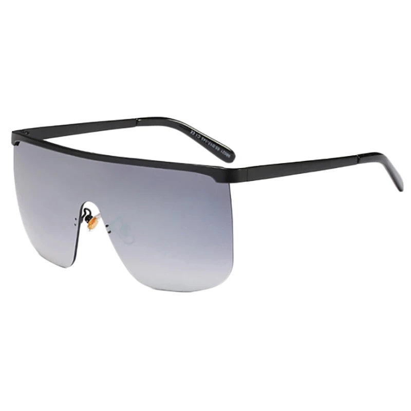 

Oversize Half Frame Gradient Sunglasses Women Cover One Piece Goggle Shades Men