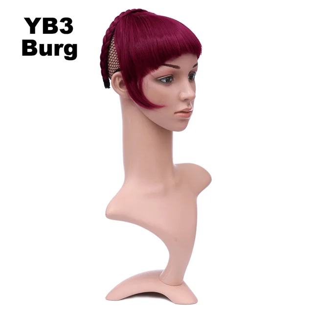 Girlshow оголовье из синтетических волос с короткой бахромой для волос BangYB3 6 дюймов, 16 цветов 50 г, 1 шт - Цвет: YB3 Color Burg