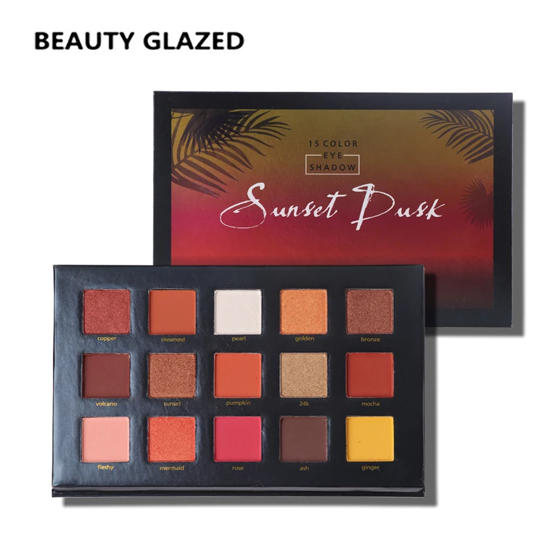 

BEAUTY GLAZED Shimmer Nature Glow Eyeshadow Palette Portable Makeup Cosmetics Nude Eye Shadow powder Waterproof Makeup Set