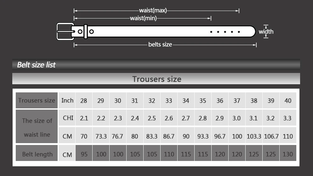 BELT SIZE