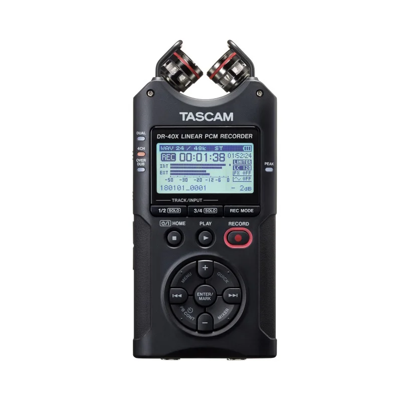 Модернизированный TASCAM DR40X DR-40X портативный универсальный четыре дорожки цифровой аудио рекордер ручка интервью рекордер USB аудио интерфейс