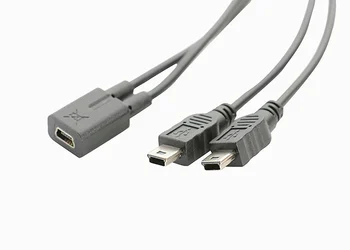 

Mini USB Female to 2 Mini USB Male Mini USB Y Splitter Cord Extension Cable.100pcs/lot