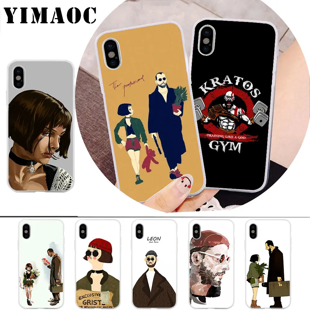 

YIMAOC Leon Matilda Natalie Portman Movie Poster Soft Silicone Case for iPhone X r s Xr Xs Max 8 7 6S 6 Plus 5 5s SE