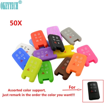 

OkeyTech 50PCS Silicone Car Key Cover FOB Case For Volvo C30 C70 S40 S60 S70 S80 V40 V50 V70 Flip Remote Auto Key Case Shell