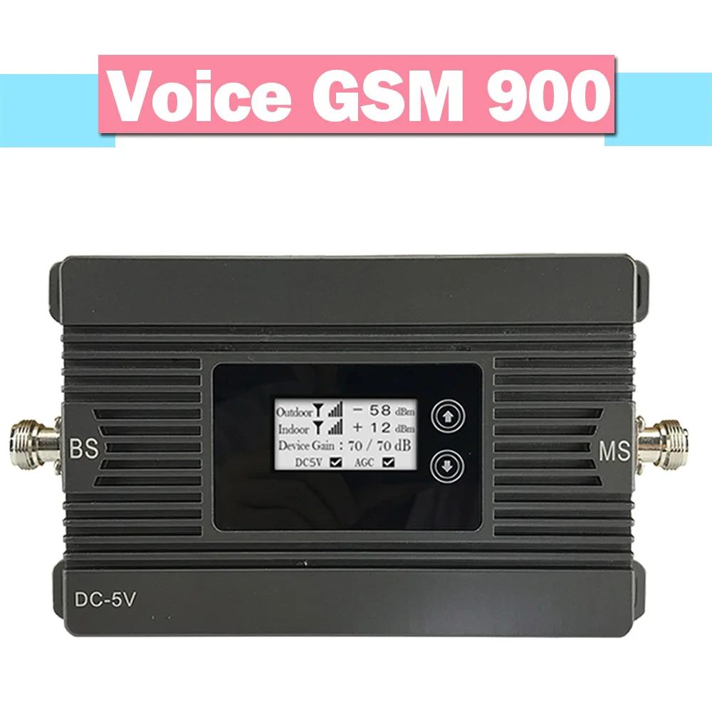 

Walokcon 500sqm Smart 2G GSM 900 Signal Repeater GSM Mobile Phone Amplifier 80dB Gain LCD Display AGC Signal Booster Full Set