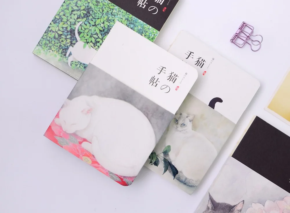 Винтажный блокнот в японском стиле, дневник для рисования, 80 листов, милый блокнот с кошкой, бумага для эскизов, офисные школьные канцелярские принадлежности, подарок