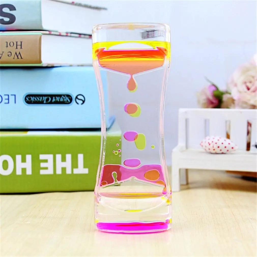 

Liquid Motion Timer Bubbler Best Sensory Toy for Relaxation, Liquid Motion Timer Toy Floating Color Mini Lava Lamp Timer
