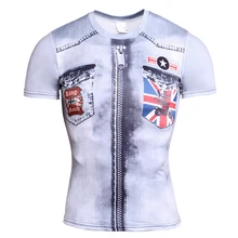 Мужская компрессионная быстросохнущая Джерси облегающая Фитнес Майка спортивная сумка для тренировок бега короткая футболка баскетбольный спортивный костюм топы