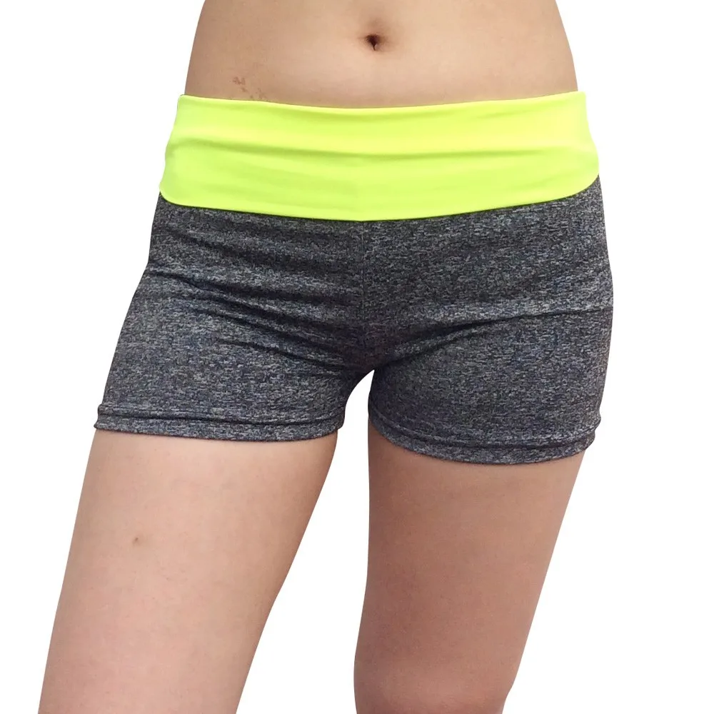 2019 Women's sexy yoga shorts low waist dual-use yoga shorts gym fitness quick-drying stretch sports three-pants for ladies 40J1 (4)