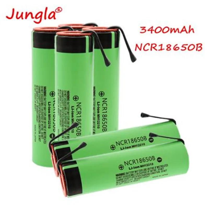 

18650 battery Original NCR18650B 3.7 v 3400mah 18650 Lithium Rechargeable Battery Welding Nickel Sheet batteries