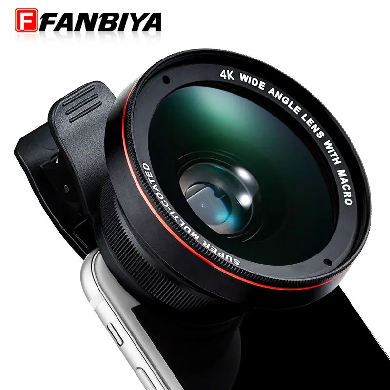 FANBIYA 0.6x 4K Super Wide Angle Lens 58mm Mobile Phone