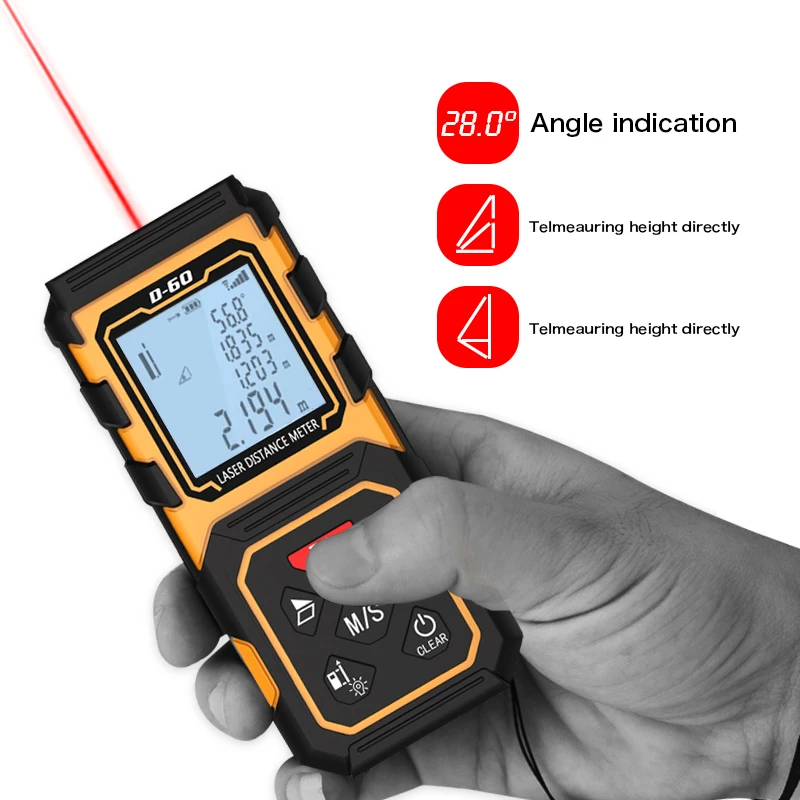 FGHGF Digital 60 M 80 M 100 M Handheld Entfernungsmesser Medidor Laser Abstand Meter Reichweite Finder Maßband Tester Diastimeter werkzeug FGHGF Digital 60 M 80 M 100 M Handheld Entfernungsmesser Medidor Laser Abstand Meter Reichweite Finder Maßband Tester Diastimeter werkzeug
