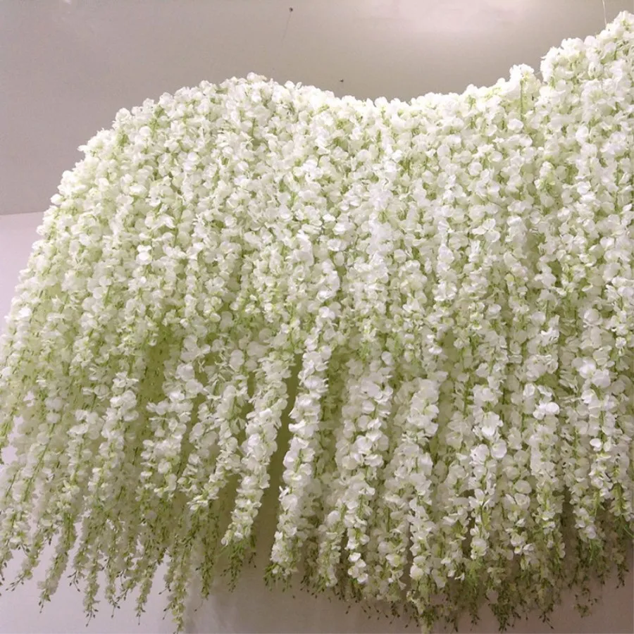 30cm-180cm Artificial Wisteria vine Rattan flowers for Wedding Arch party decoration white Hydrangea flowers String Garland 30cm-180cm Artificial Wisteria vine Rattan flowers for Wedding Arch party decoration white Hydrangea flowers String Garland