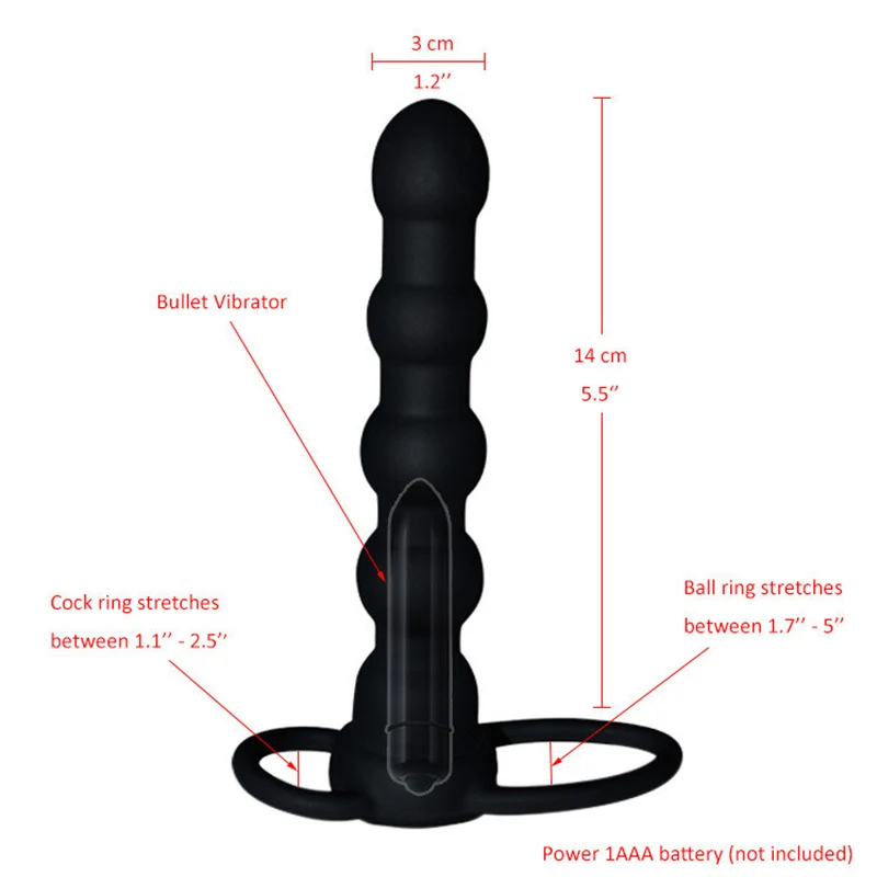 Anal Vibrator Double Penetration Strapon Dildo Vibrator Anal Beads Butt Plug G Spot Vibrator Intimate Adult Sex Toys for Couples