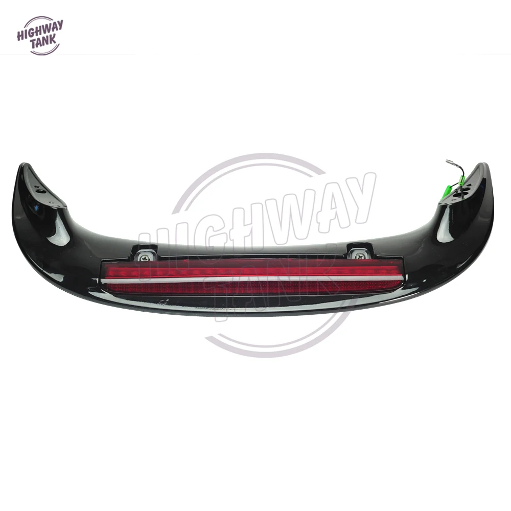 Motorcycle Accessories Black Motorcycle LED Rear Trunk Spoiler with Red Lens case for Honda GL1800 GOLDWING 2001-2011