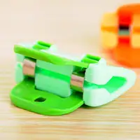 OUNONA 8pcs Plastic Portable ABS Practical Food Sealing Very Strong Clamp Clip Powder Food Package Bag Clip 2