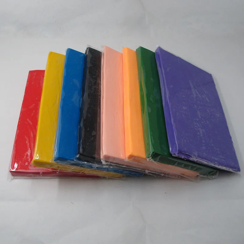 

Children Baking Black White Green Blue Green Yellow Red Fimo Polymer Clay 500g Soft Diy Oven Bake Colored White Clay Plasticine