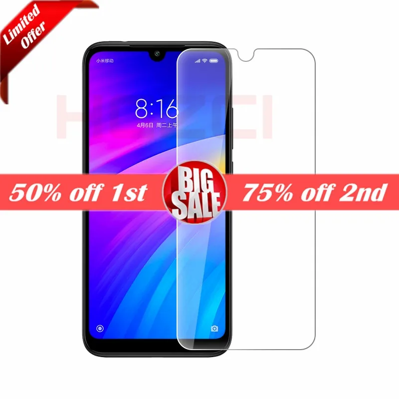 

HCZCI for Xiaomi Redmi 7 glass screen protector high quality 2.5D 9H HD tempered glass Protective film