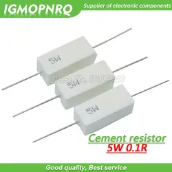 10 шт. 5 Вт 0,1 Ом Сопротивление цемента резистор 0.1R 0.1ohm gmoprrq