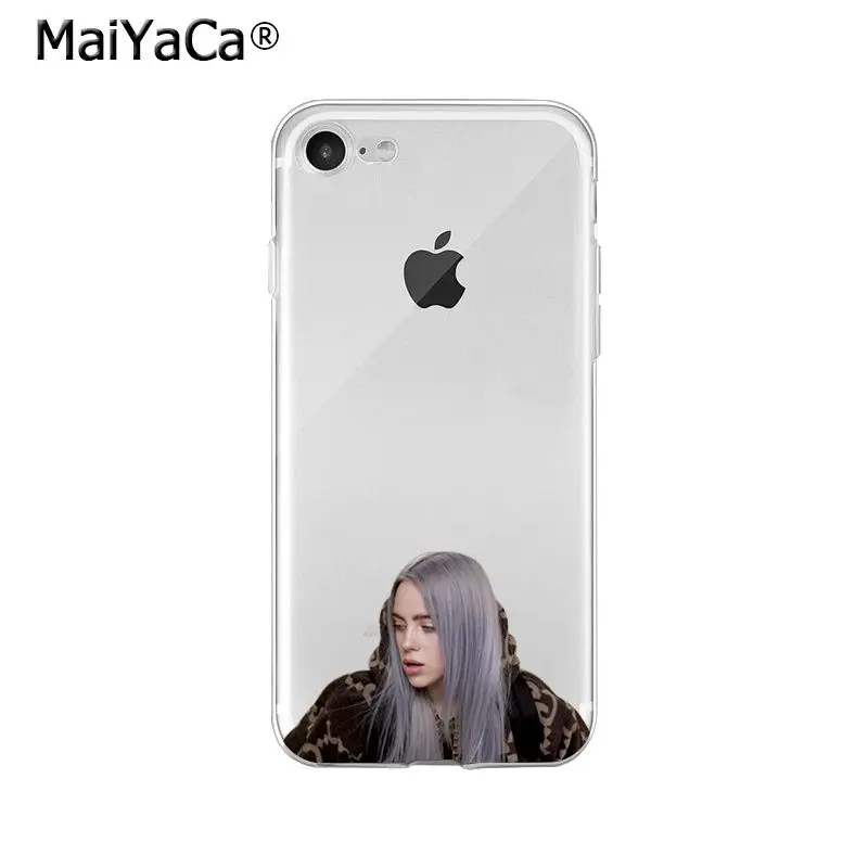 MaiYaCa Billie Eilish мягкий чехол для телефона из ТПУ чехол для Apple iPhone 8 7 6 6S Plus X XS MAX 5 5S SE XR мобильных телефонов