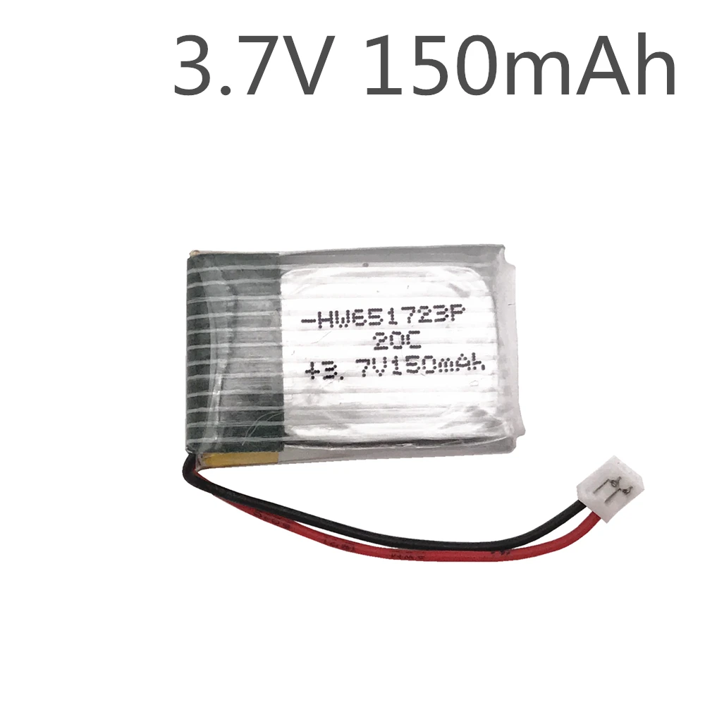 3.7V 150Mah H20 Rc Quadcopter Pezzi Di Ricambio 150Mah Batteria Lipo Lipo 3.7V Batteria Lipo 3.7V Spina Originale 1.25Mm 3 Pezzi