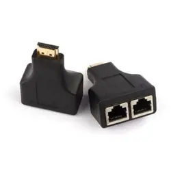 HDMI Extender 30 м HDMI к RJ45 двойной сетевой кабель Extender Расширение сети усилители домашние Поддержка 3D