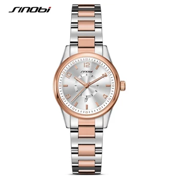 

SINOBI Fashion Women Watches Top luxury Brand Watch Women Bracelet Quartz Clock Ladies Wristwatches Gold Montres Femmes 2017