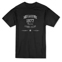 Vintage 1977 Premium auténtico Original gráfico de los hombres camiseta divertida ropa Casual de manga corta Camiseta película camisa