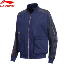 Li-Ning Женская баскетбольная куртка BAD FIVE, свободная посадка, полиэстер, застежка-молния, подкладка, спортивное пальто, AJDP006 CJFM19