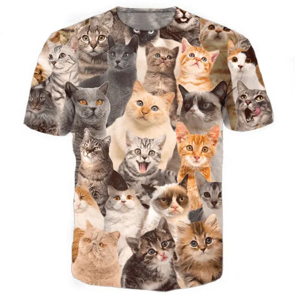 stacked cats t shirt
