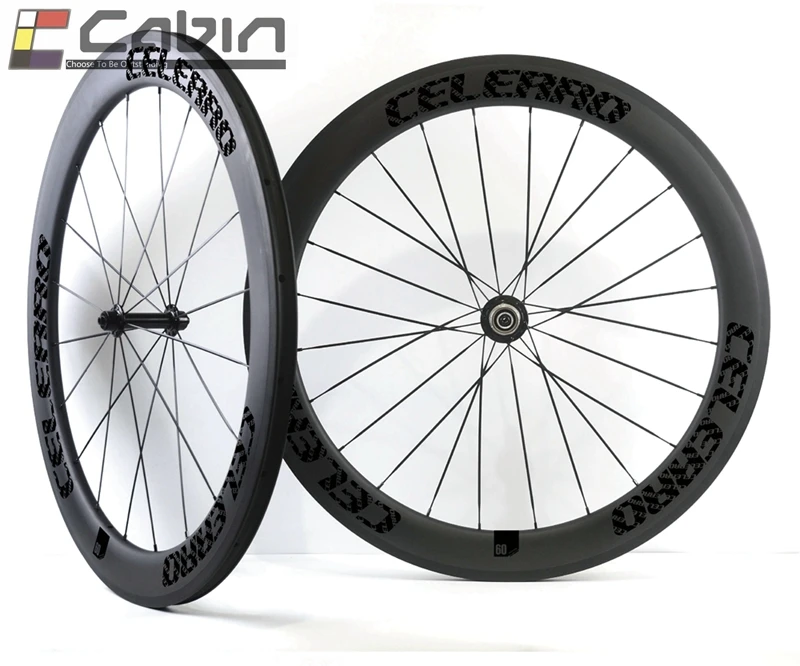 Новое поступление! Celerro супер Спринт 60 дорожный велосипед 700C 60 мм клинчер/трубчатое карбоновое колесо, Супер Легкий u-образный карбоновый обод