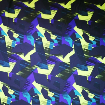 

1 yard*150cm polyester spandex material for swim quality lycra knitted fabric neon geometric