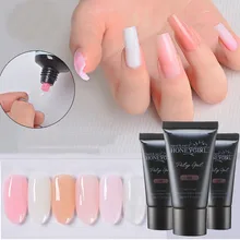 Ослепительная девушка магазин многоцветный Роза ногтей гель Советы Расширение камуфляж строитель гель отсутствие клей ногтей расширение