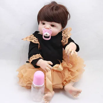 

55cm Full Body Silicone Reborn Baby Doll Toys Lifelike Baby-Reborn Princess Doll Child Birthday Christmas Gift Girls Brinquedos