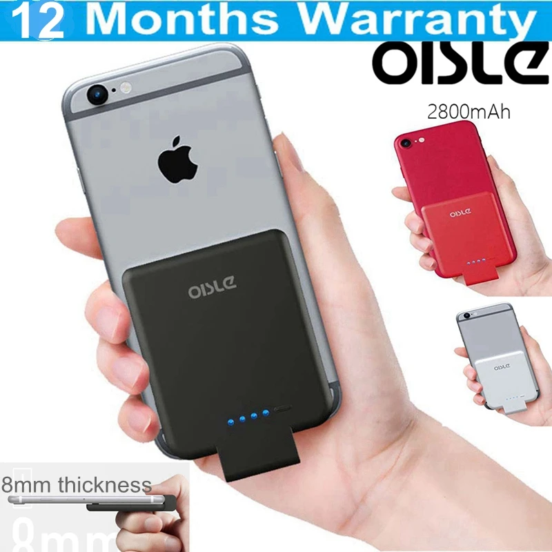 

Oisle 2800mah Battery Case for Apple iPhone X 8 7 6 iPhone 5 5S Se External Battery Backup Power Case Mini power bank for iPhone