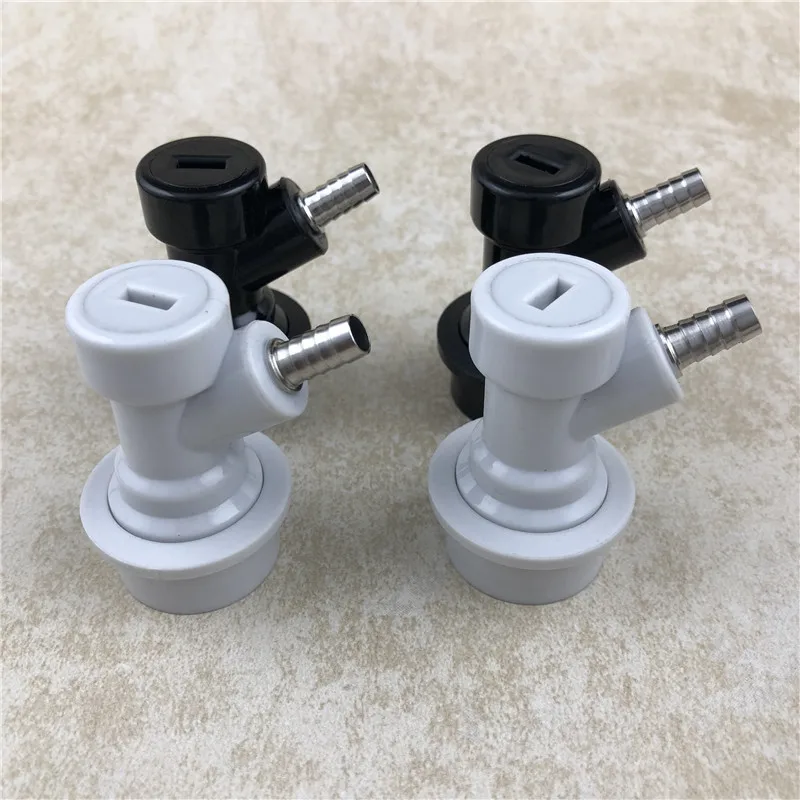 2Pairs Homebrew Ball Lock Keg Disconnect Liquid and Gas Barbed Connectors for Beer home brewing cornelius beer keg (3)
