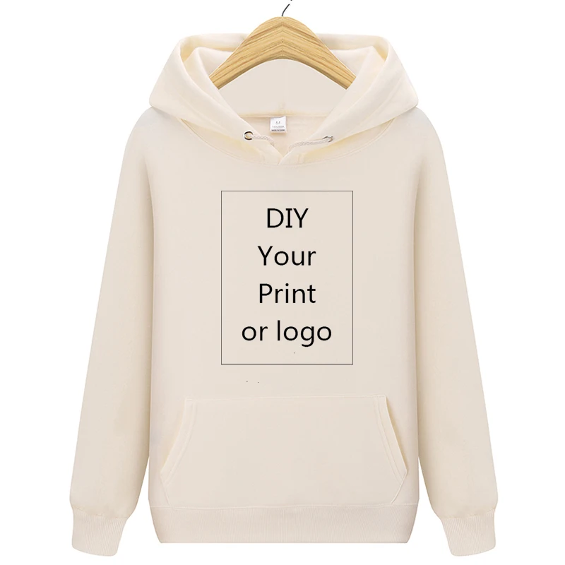 

DropShipping Made Hoodies For Men Women Unisex DIY Logo Design Sweatshirt Customize Streetwear Clothing 11 colour
