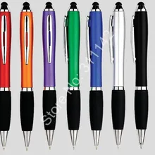 Ручка с логотипом по выбору заказчика стилус с сенсорным экраном рекламная ручка 500 шт/партия Быстрая с 1 цветным печатным логотипом