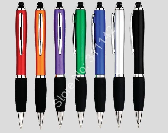 

customized logo pen touch screen stylus promotional pen 500pcs/lot fast shipping with 1 colour printed logo