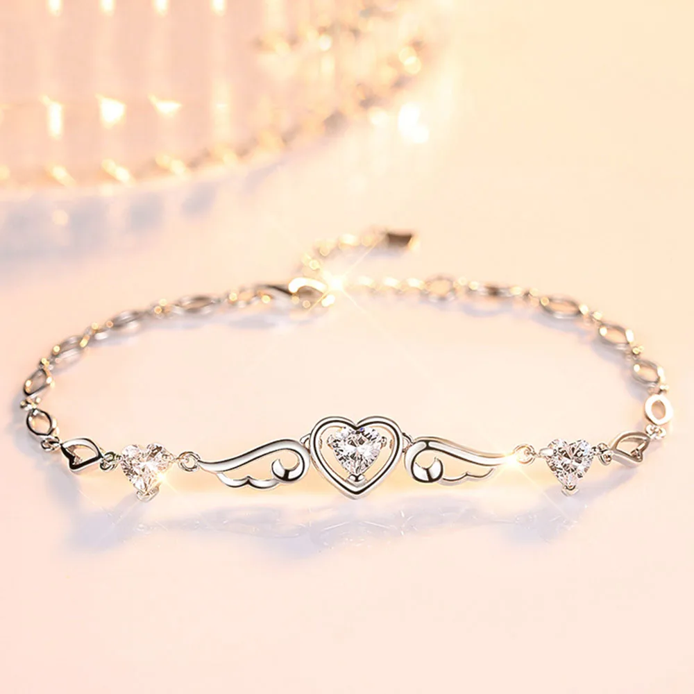 

Женский браслет из серебра 925 пробы, с кристаллами