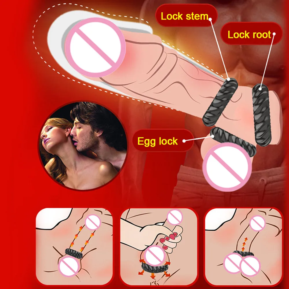 3 шт./кор. кольцо для пениса многоразовые задержки эякуляции члена с длинным