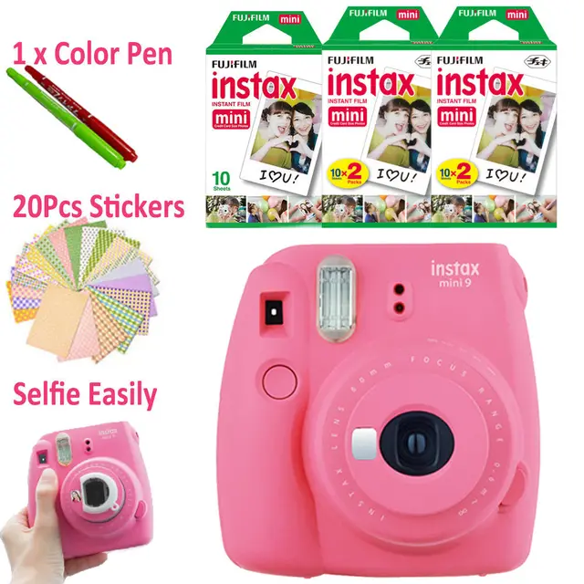 Flamingo Rosa Fujifilm Instax Mini 9 Cámara 50 fotos Fuji instantánea Mini 8 Marco blanco Film + Free 20 piezas pegatinas y pluma en Cámara de cine ... Flamingo Rosa Fujifilm Instax Mini 9 Cámara 50 fotos Fuji instantánea Mini 8 Marco blanco Film + Free 20 piezas pegatinas y pluma en Cámara de cine ...