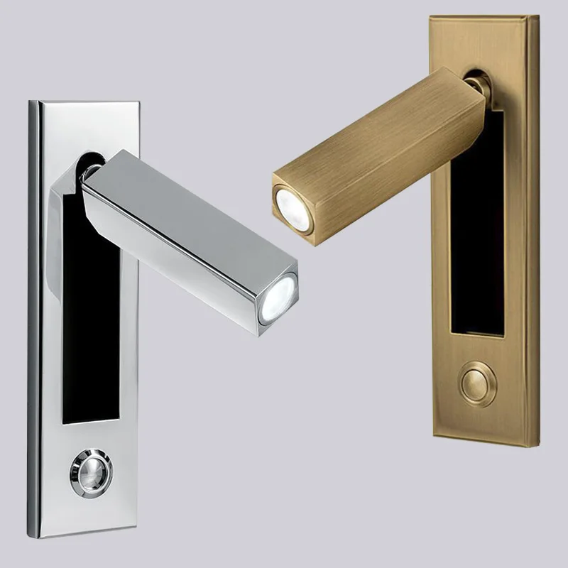 3W LED Wall Mount Light Bedside Reading Lamp Fixture ON/OFF Switch Bedroom # G01086