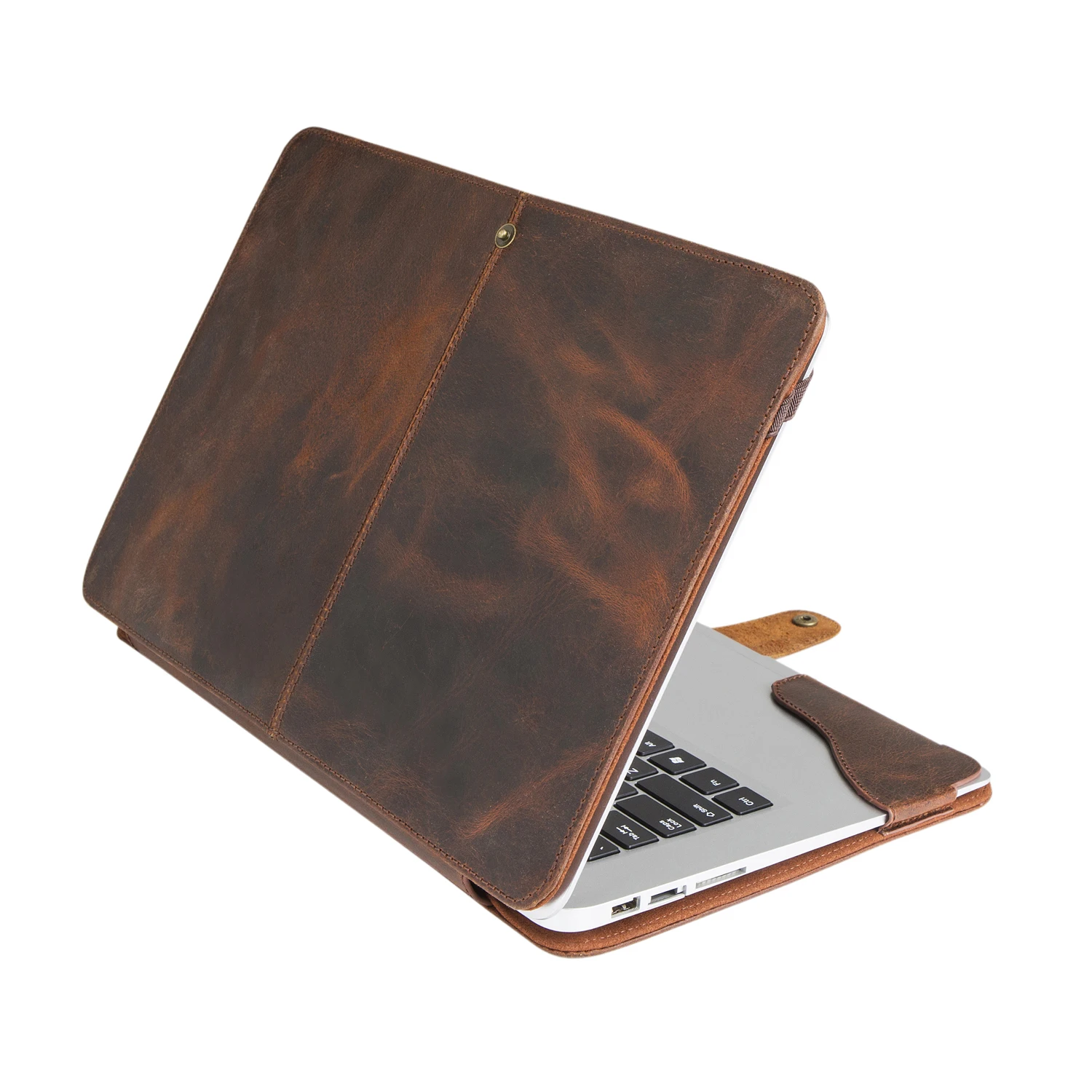 Чехол из натуральной кожи для 2017 Macbook Air 13 3 A1369/A1466 винтажный книжка воловьей
