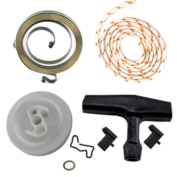 

New Arrival Recoil Rewind Starter Handle Rope Pulley Spring Kit For Stihl 034 036 044 046 For Home Diy