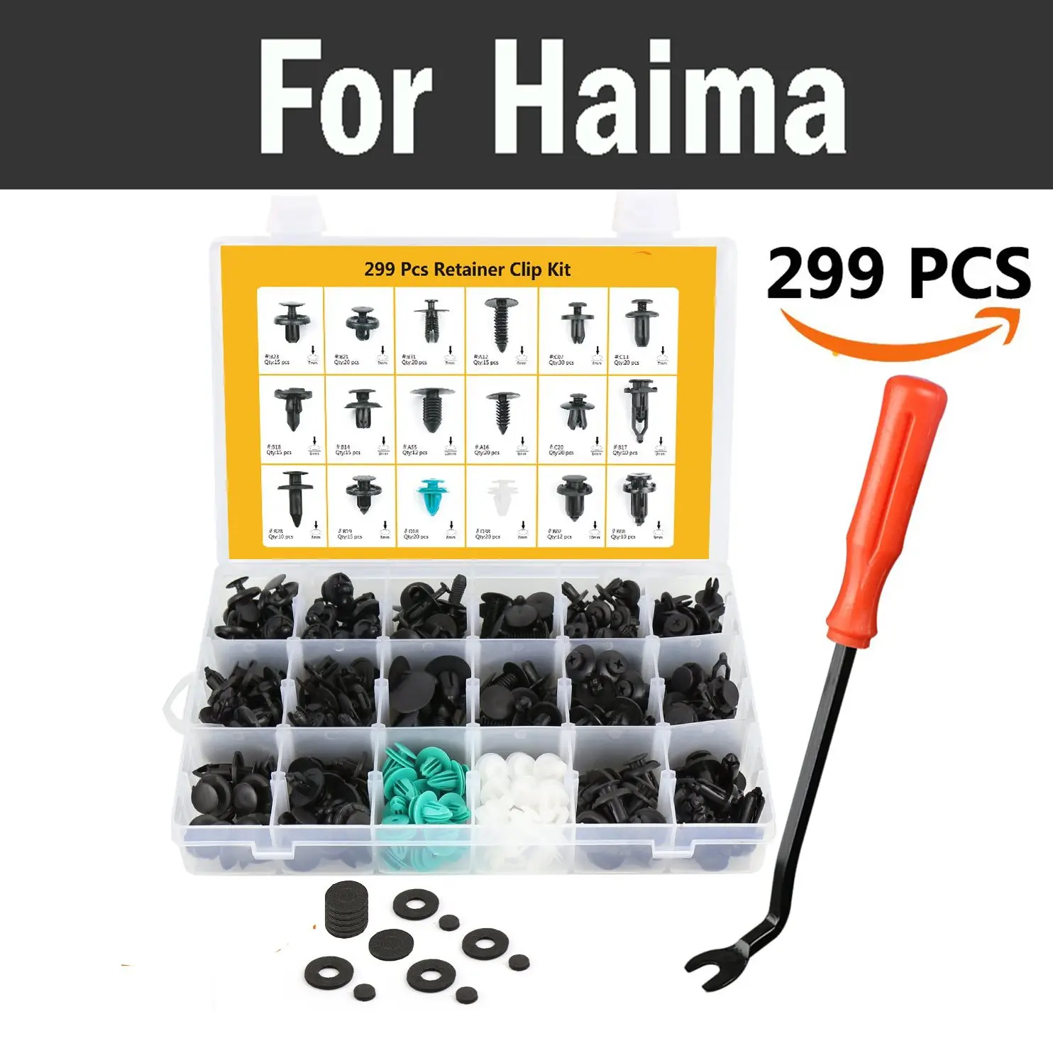 

299pcs Car Pocket Style Mounting Fasteners Tool Car Door Panel Tirm Rivets For Haima 3 7 M3 S5 Jac J2 J3 J4 J5 J7 S1 S3 S5
